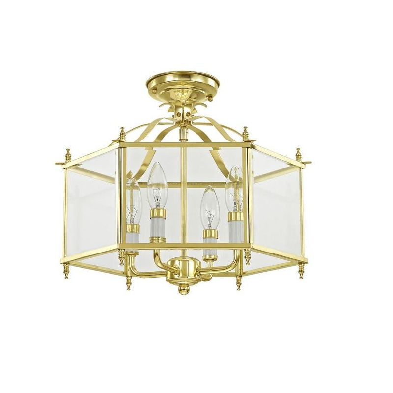 Livex Lighting Livingston 4 - Light Pendant in  Polished Brass