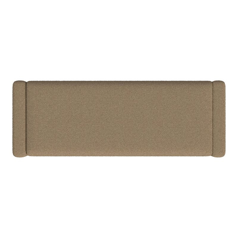 HomePop Copenhagen Modern Storage Bench Brown Boucle