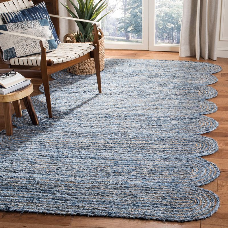 Cape Cod CAP208 Woven Indoor Accent Rug - Blue/Natural - 3'x5' - Safavieh