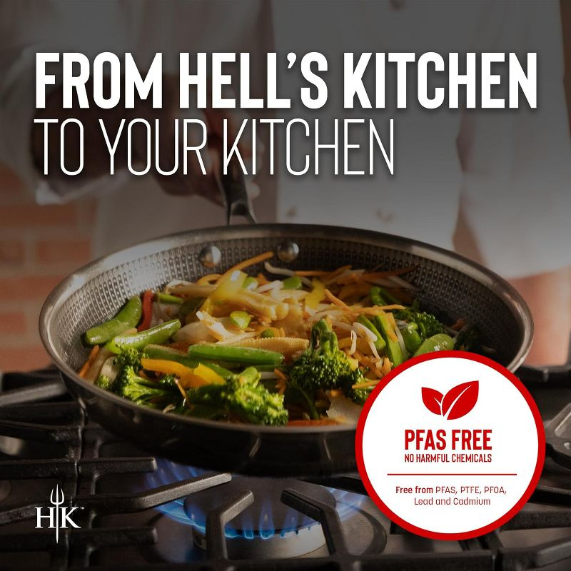 Hell's Kitchen PFAS-Free Hybrid 5 Piece Cookware Set