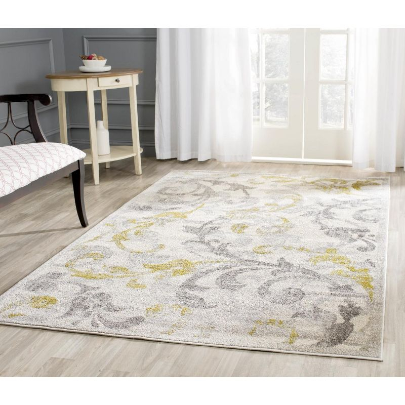 Amherst AMT428 Power Loomed Indoor Area Rug - Ivory/Light Grey - 10'x14' - Safavieh