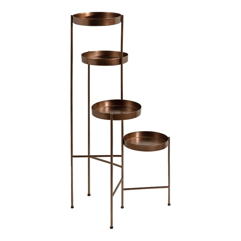 Kate and Laurel Finn Plant Stand, 10x11x44, Bronze
