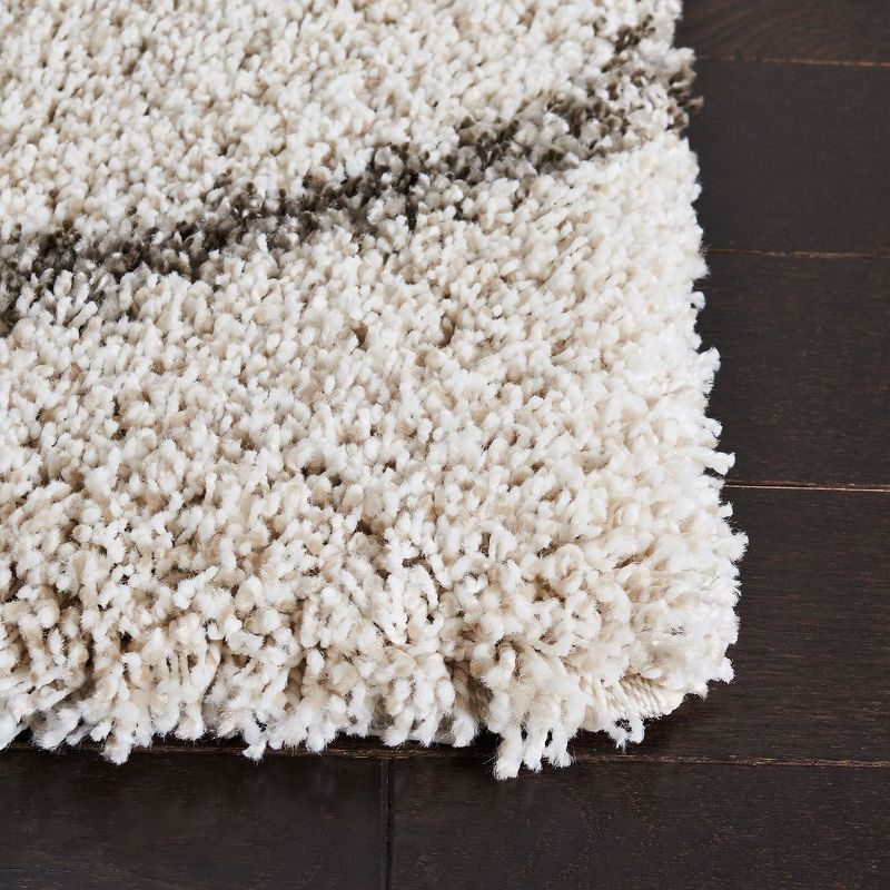 Hudson Shag SGH280 Power Loomed Indoor Area Rug - Ivory/Grey - 5'3"x7'6" - Safavieh
