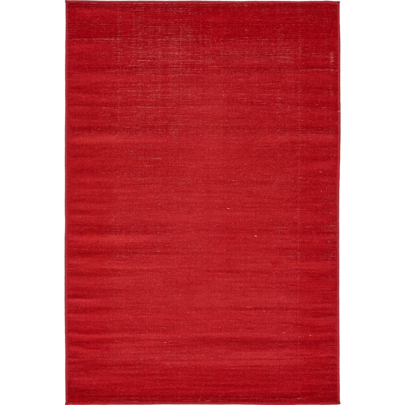 Unique Loom Williamsburg Collection Area Rug - Solid (4' 1" x 6' 1" Rectangle Burgundy)