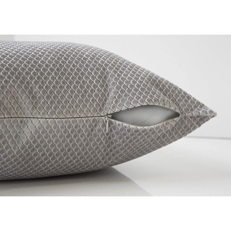 Monarch Specialties Pillows Set Of 2 18 X 18 Square Insert Included Decorative Throw Accent Sofa Couch Bedroom Polyester Hypoallergenic Grey Modern