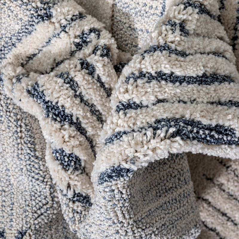 Well Woven Brer Light Blue Abstract Geometric (5'3" x 7'3") Area Rug