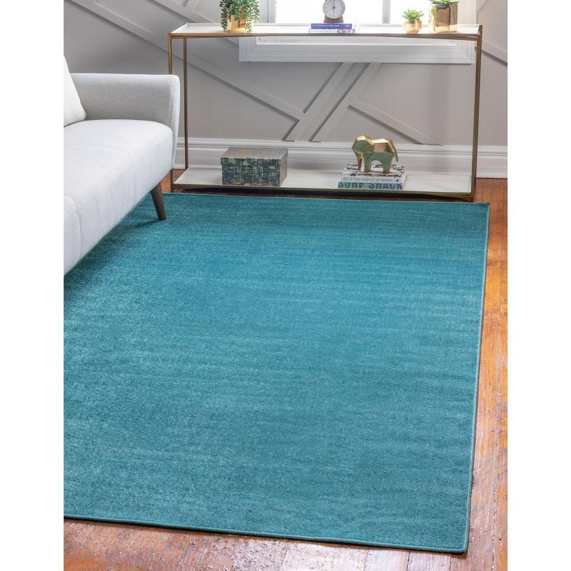 Unique Loom Williamsburg Collection Area Rug - Solid (9'  x 12' 2" Rectangle Turquoise/Teal)