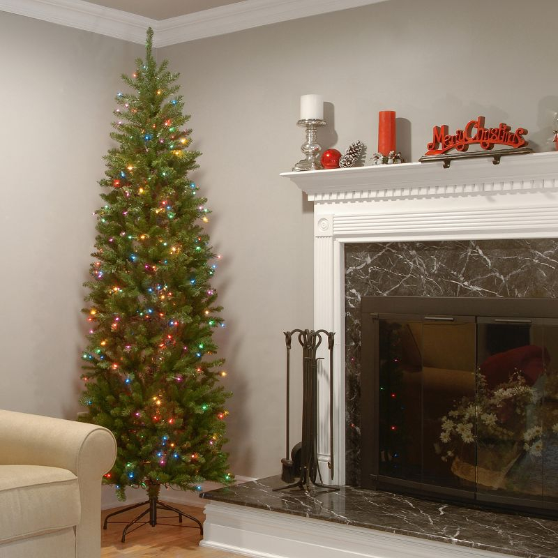 7.5' Prelit Slim Kingswood Fir Artificial Christmas Tree Multicolor Lights - National Tree Company