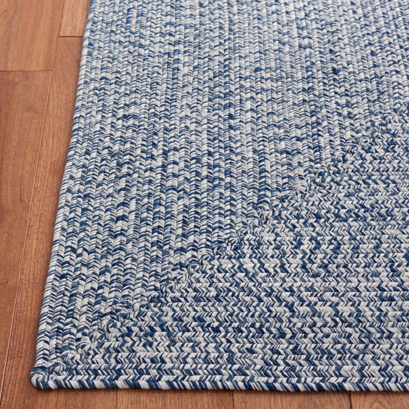 Braided BRA201 Hand Woven Indoor Machine Washable Runner Rug - Dark Blue/Ivory - 2'3"x6' - Safavieh