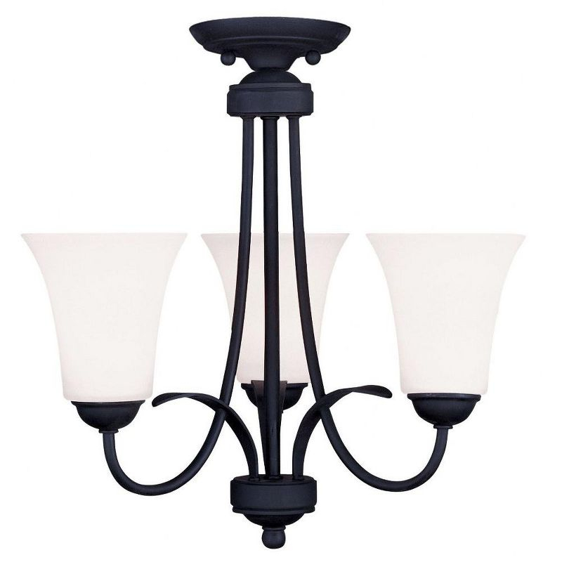 Livex Lighting Ridgedale 3 - Light Flush Mount in  Black