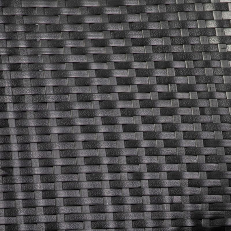 Flash Furniture Ethan Commercial Grade Stacking Patio Chair, All Weather PE Rattan Wicker Patio Dining Chair in Black