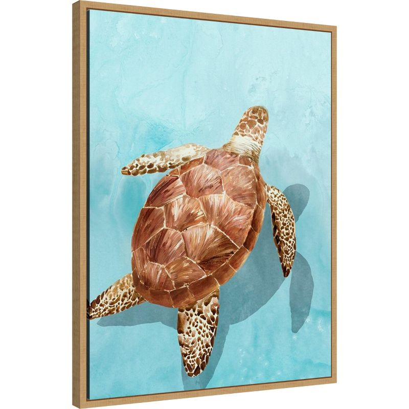 Amanti Art Ocean Deep Turtle I by Isabelle Z Canvas Wall Art Print Framed 23 x 30-in.