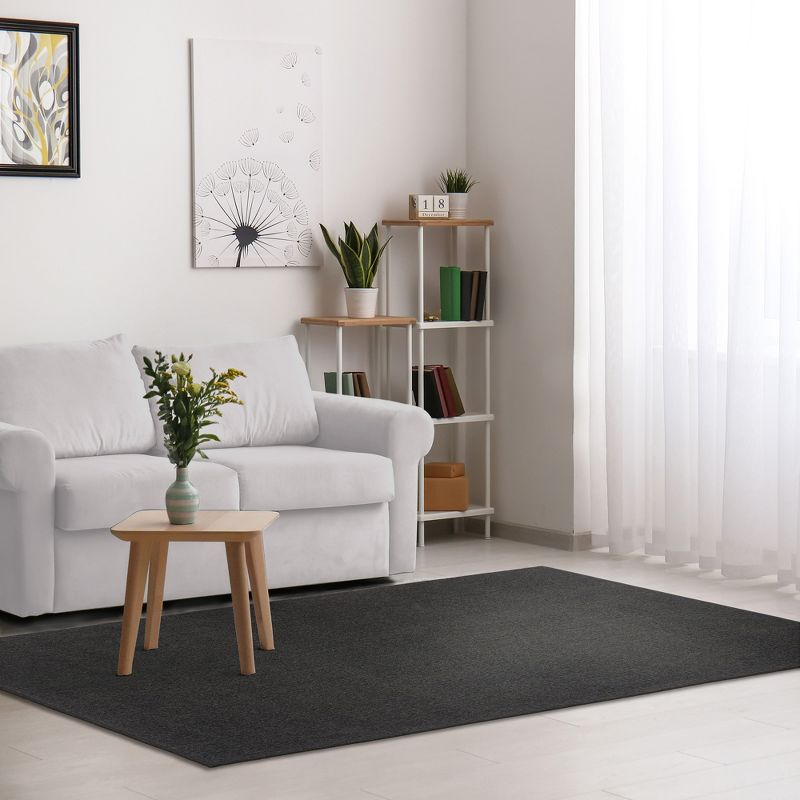 Liora Manne Calais Solid Indoor/Outdoor Rug Charcoal 5' x 7'6"