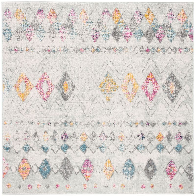 Madison 700 MAD798 Power Loomed Indoor Area Rug - Grey/Gold - 6'7"x6'7" - Safavieh