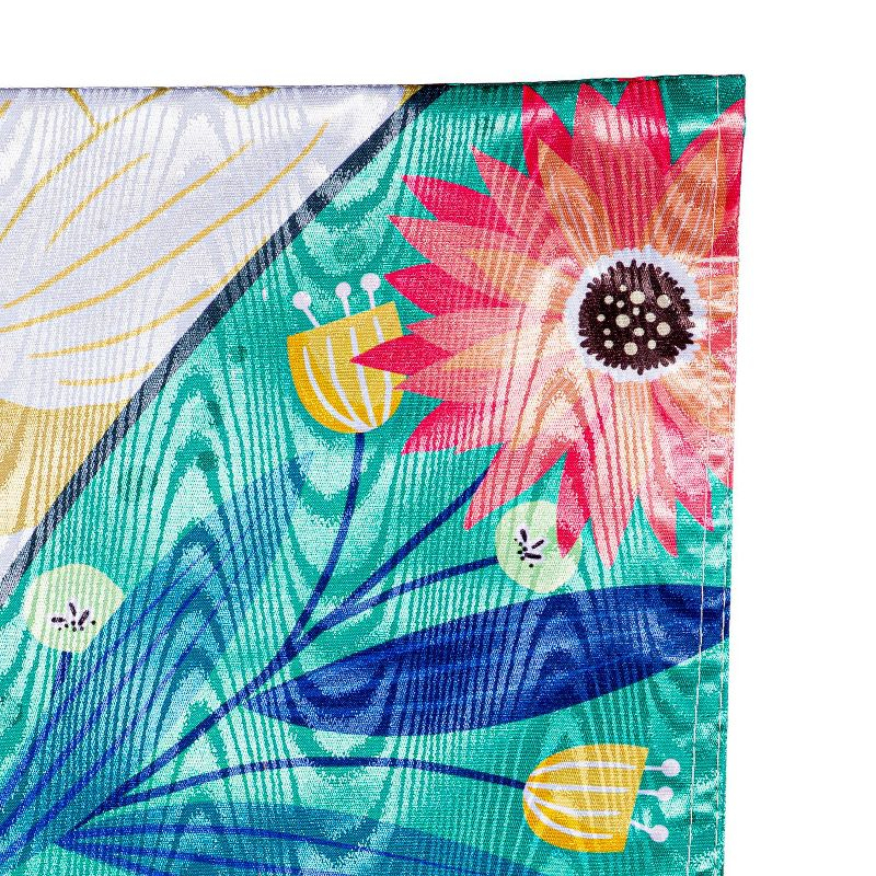 Evergreen Folk Butterfly Moire Garden Flag 12 x 18 Inches Indoor Outdoor Decor