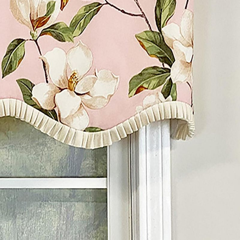 RLF Home Cotton Blend Scalloped 50'' W Window Valance