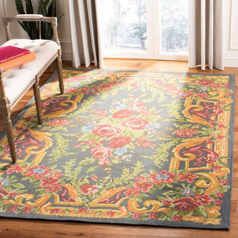 Classic Vintage CLV112 Power Loomed Area Rug - Grey/Rose - 8'x10' - Safavieh.