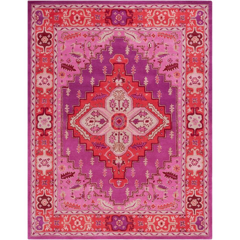 Bellagio BLG545 Hand Tufted Area Rug - Red/Pink - 6'x9' - Safavieh.