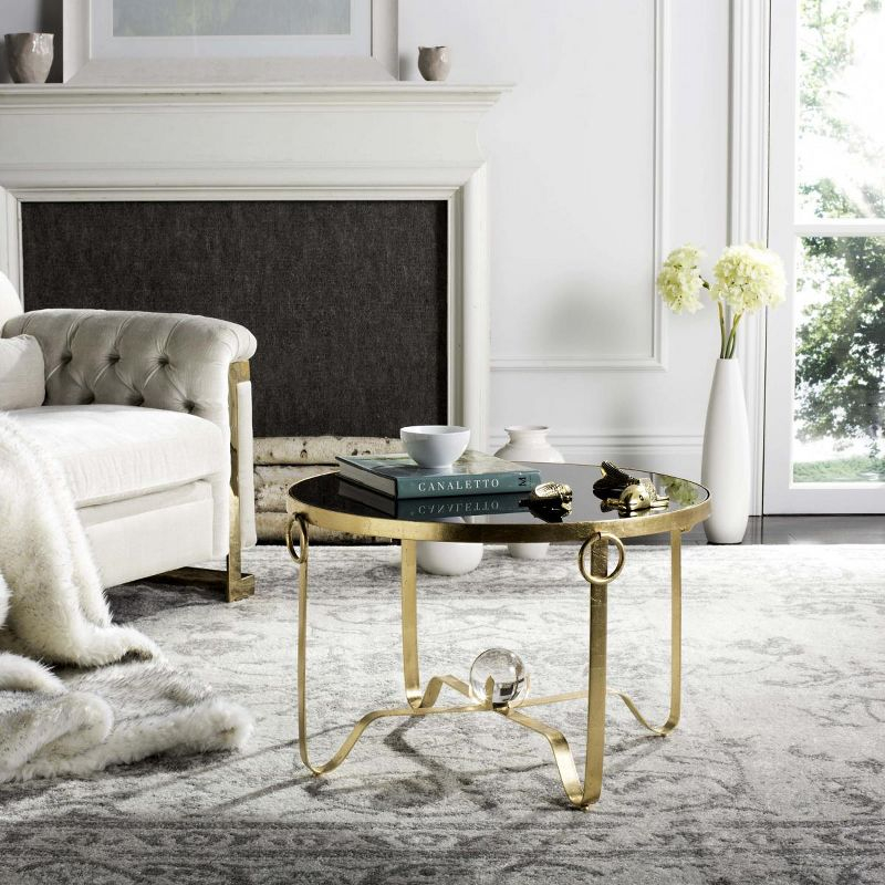 Elisha Accent Table - Gold/Black - Safavieh.