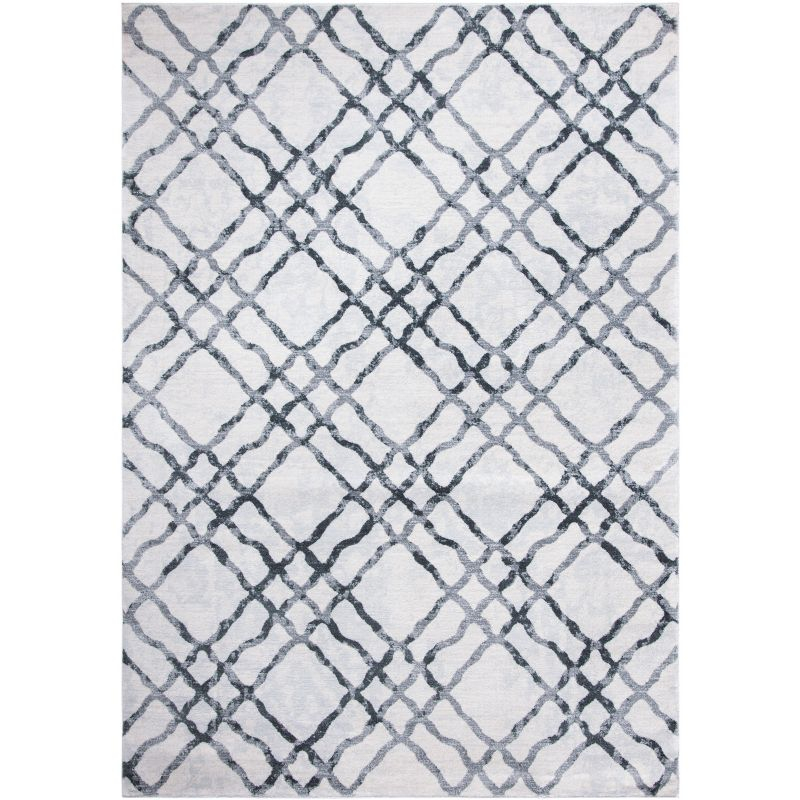 Martha Stewart Isabella - MSR0957 - Indoor Power Loomed Area Rugs - Ivory/Grey - 4'x6'