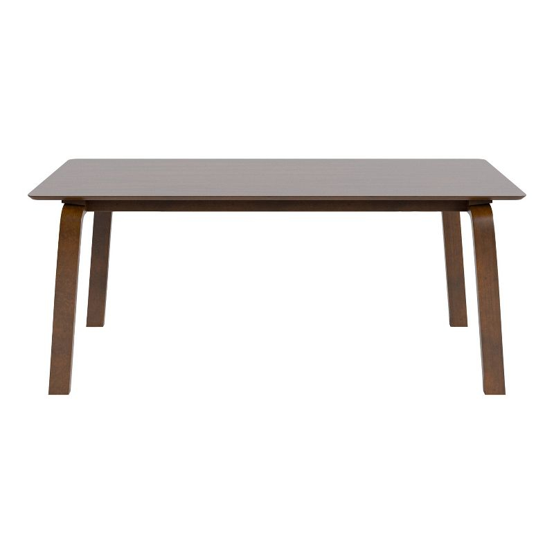 HOMES: Inside + Out 71" Forest Wisp Mid-Century Modern Rectangle Dining Table Seats 6 Walnut