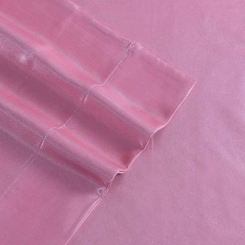 Twin Solid Satin Sheet Set Pink - Betseyville