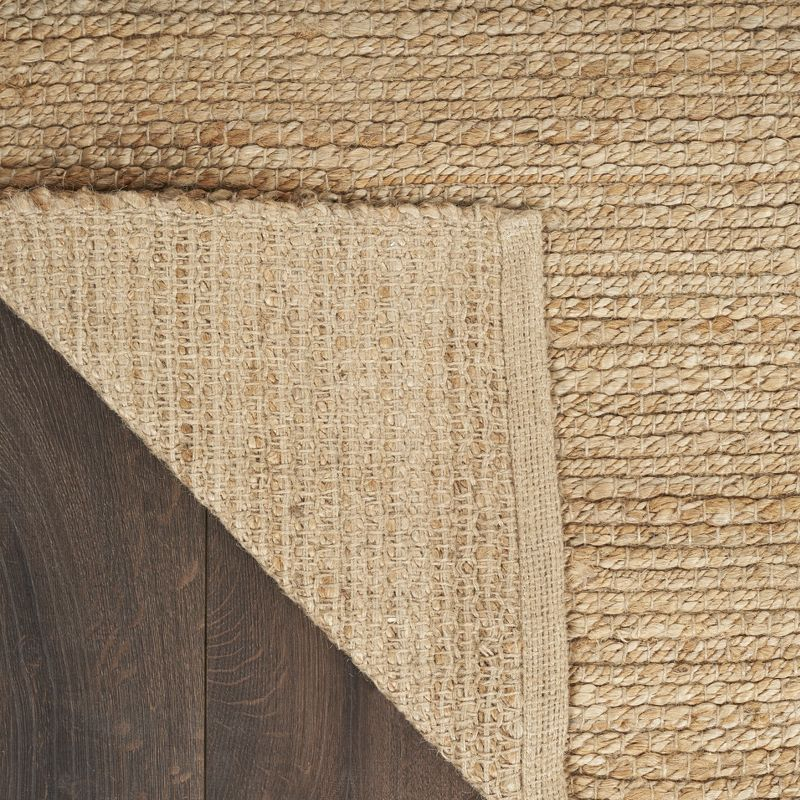Nourison Farmhouse Natural Jute Flatwoven Rug Natural 5' x Square