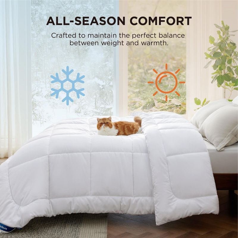 Comforter Duvet Insert Quilted Down Alternative Comforters California King Size White - Bedsure