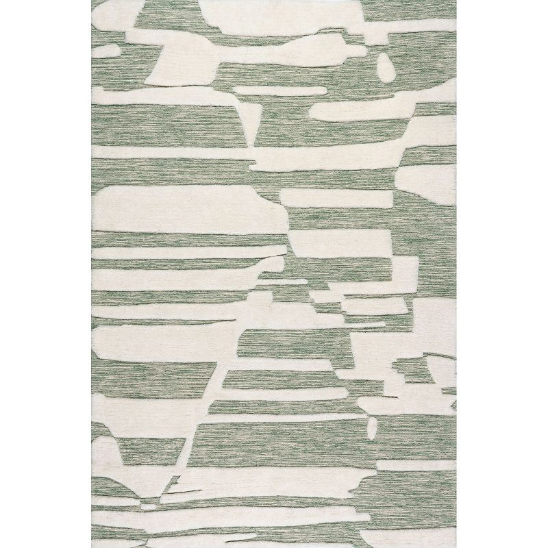 Nuloom Babai New Zealand Wool Area Rug, 3' x 5', Green