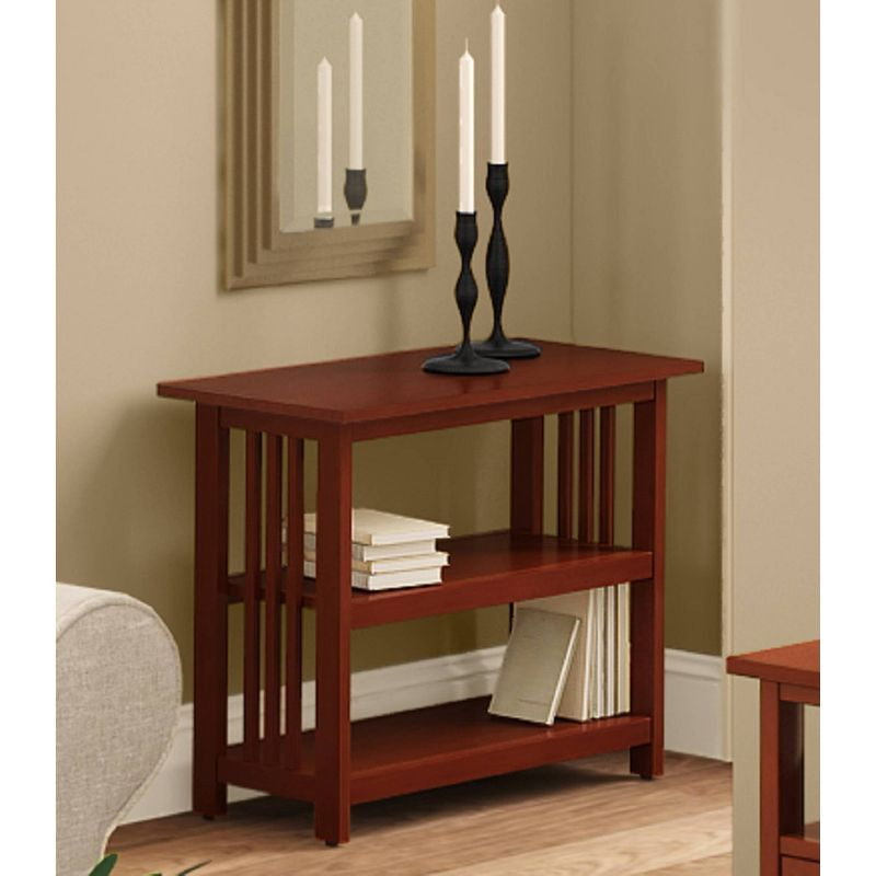 24" 2-shelf Bookshelf Wood Cherry - Alaterre Furniture: Mid-Century Modern, Stained Finish, Fixed Shelves