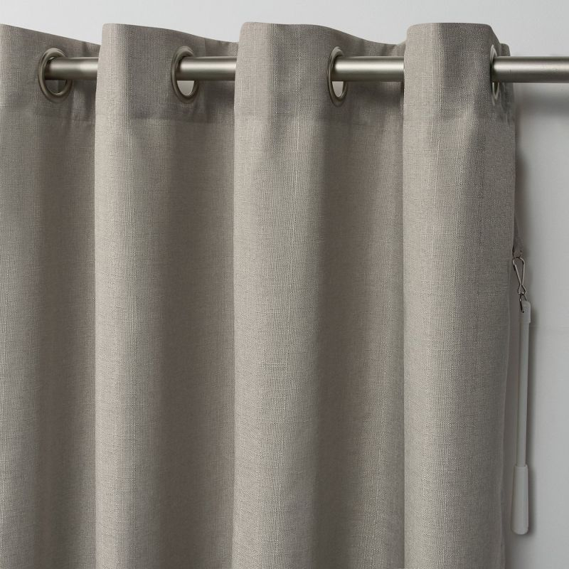 108"x84" Loha Patio Grommet Top Single Curtain Panel Beige - Exclusive Home: Light Filtering Indoor Patio Door Curtain