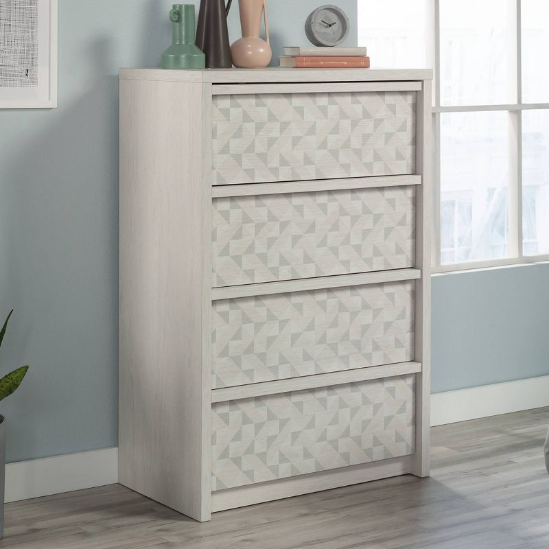Harvey Park 4 Drawer Chest Glacier Oak - Sauder: Minimalist Design, Metal Runners, T-Lock Assembly