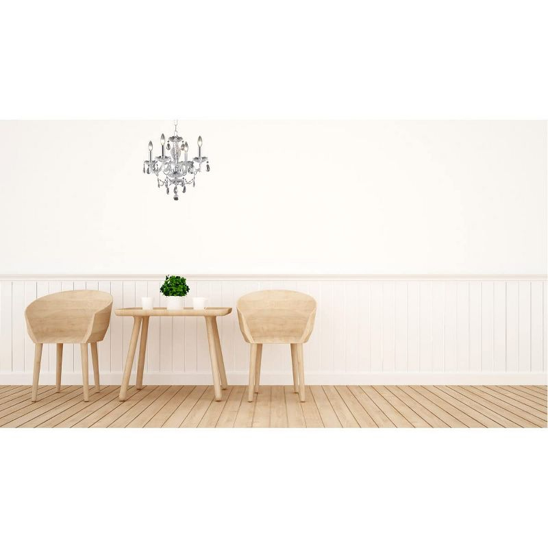 Elegant Lighting Elle Collection Pendant D17in H18in Lt:4 Chrome Finish