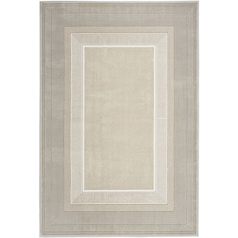 Nourison Glam 3'11" x 5'11" Ivory Modern Indoor Rug