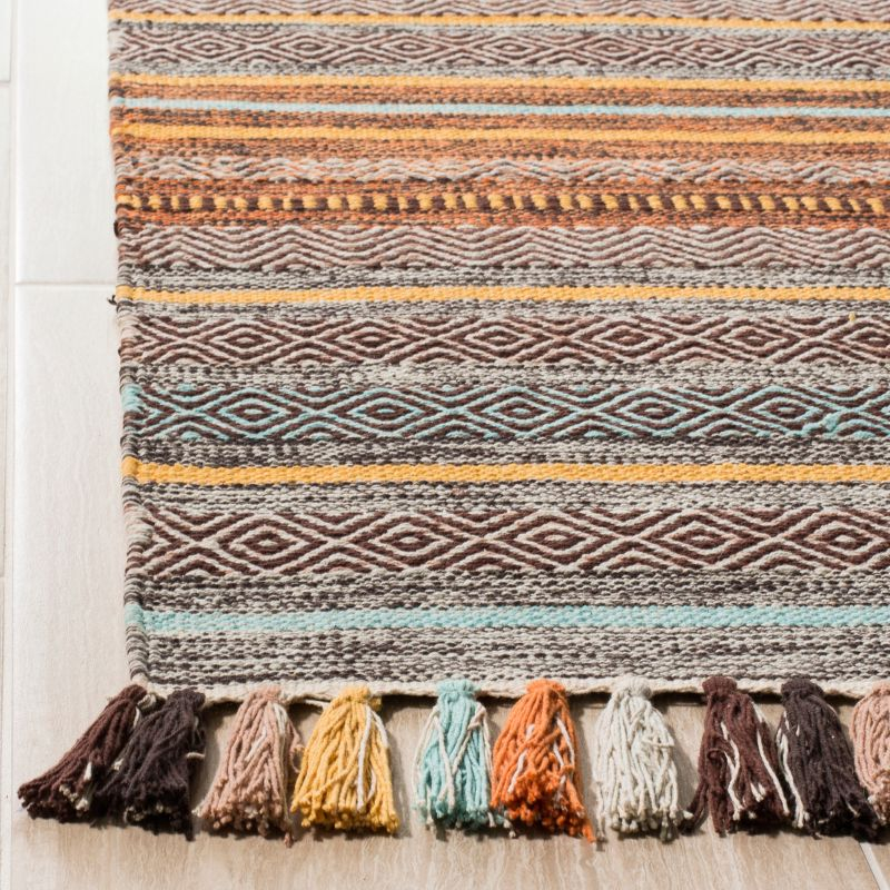 Montauk MTK901 Hand Woven Area Rug - Turquoise/Brown - 3'x5' - Safavieh.