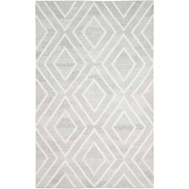Kilim KLM516 Hand Woven Area Rug - Silver/Ivory - 5'x8' - Safavieh.