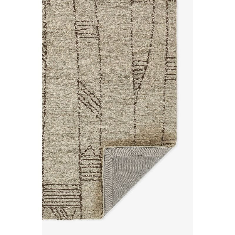 Momeni 5'x8' Teppe Geometric Handtufted Area Rug Gray: Wool, Low Pile, Indoor, Rectangle, Classic Pattern