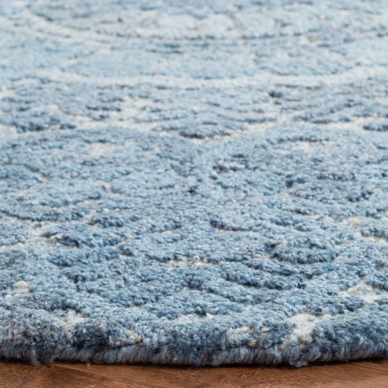 Marquee MRQ110 Hand Tufted Indoor Area Rug - Blue/Ivory - 6' Round - Safavieh