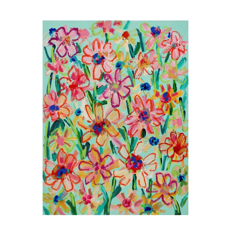 Trademark Fine Art - Carrie Schmitt Daisy Days Canvas Art - 14 x 19