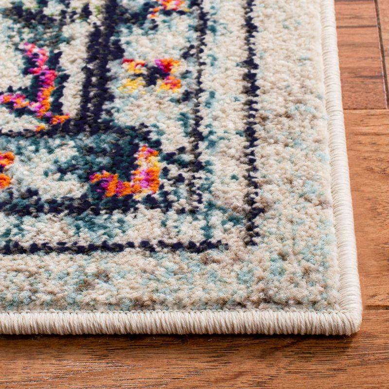 Madison MAD473 Power Loomed Indoor Area Rug - Cream/Blue - 9'x9' - Safavieh