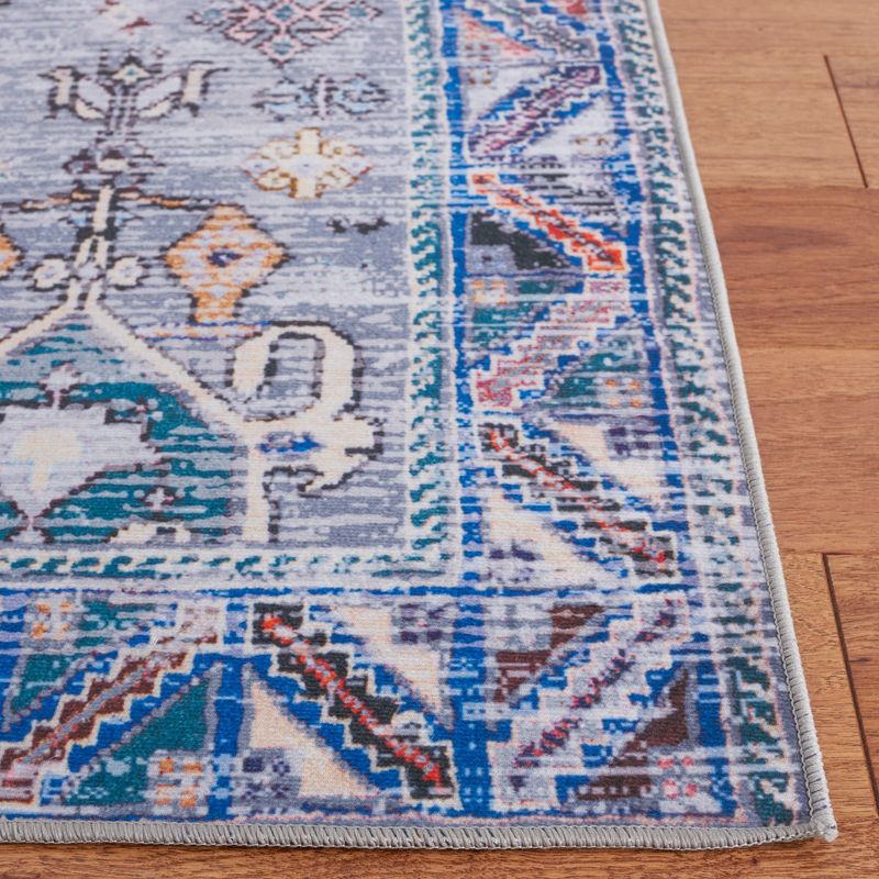 Tucson TSN194 Power Loomed Machine Washable Area Rug - Beige/Grey - 4'x6' - Safavieh.