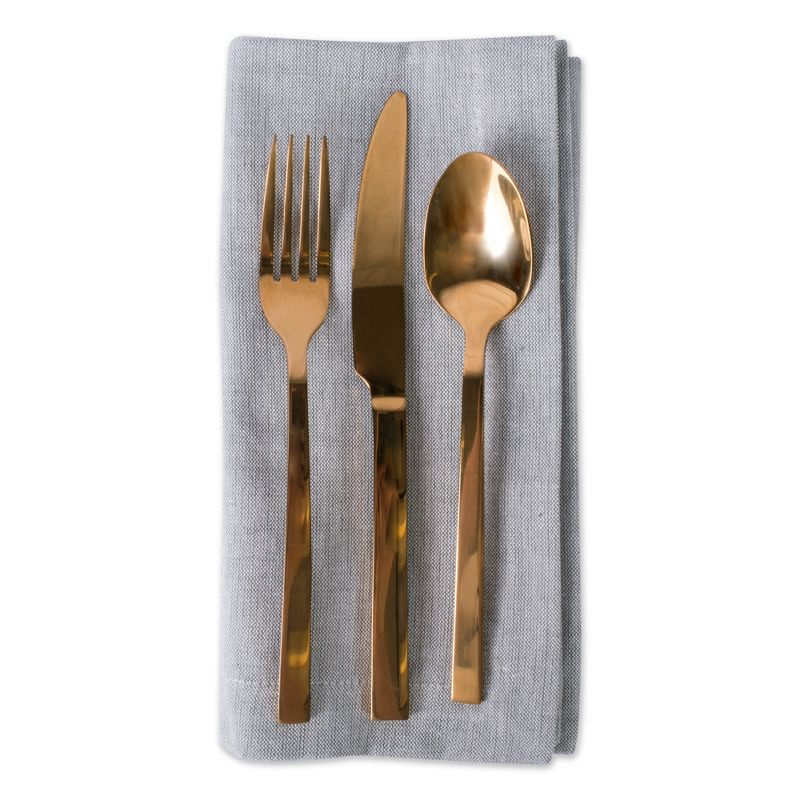 Design Imports  Chambray Napkin Set 6 Piece, Gray, 20X20"