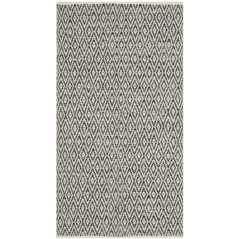 Montauk MTK414 Hand Woven Indoor Accent Rug - Ivory/Dark Grey - 4'x6' - Safavieh