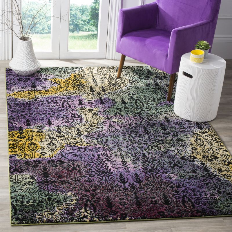 Watercolor WTC673 Power Loomed Indoor Area Rug - Light Yellow/Green - 5'3"x7'6" - Safavieh