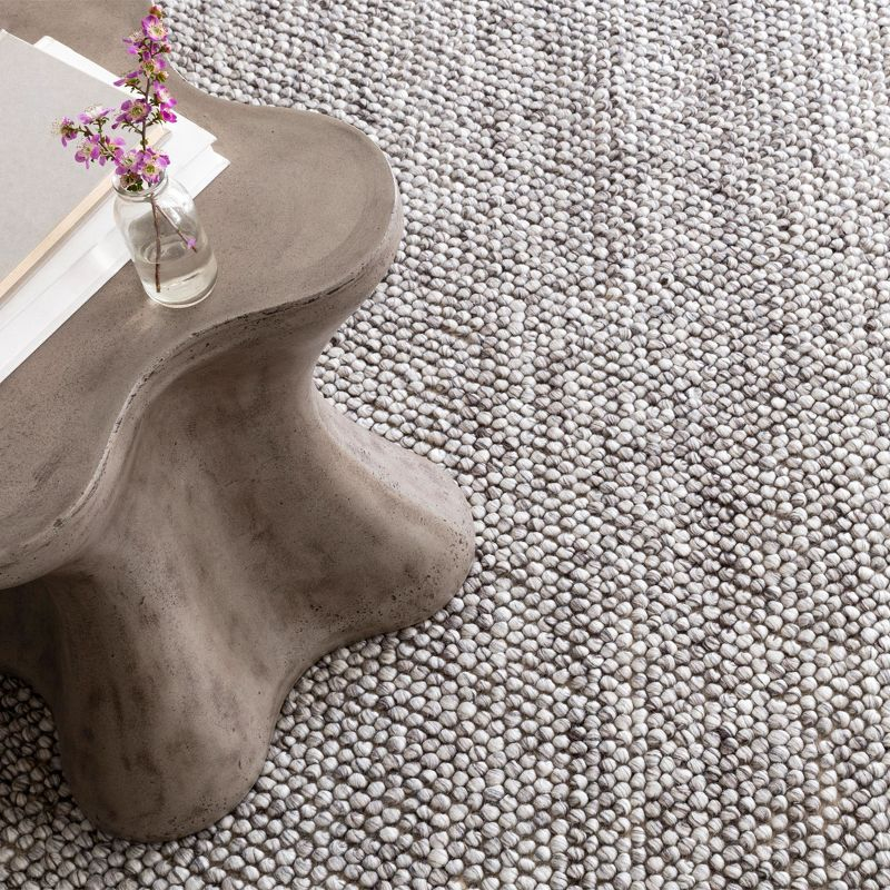 Niels Grey Handwoven Wool/Viscose Rug