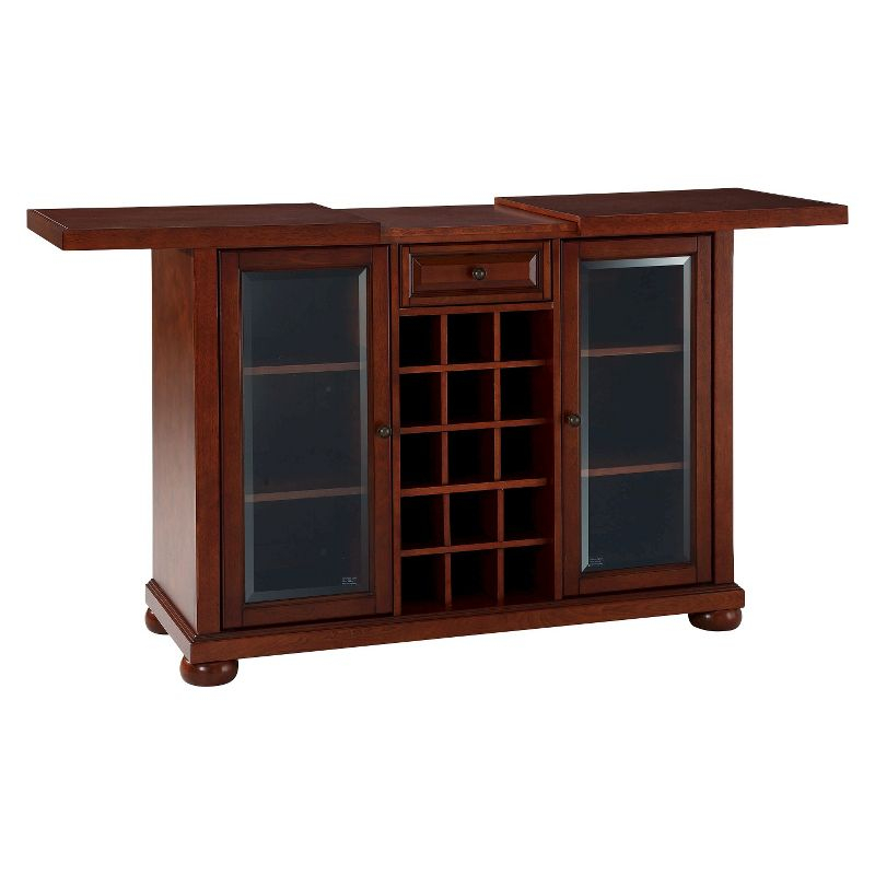 Crosley Alexandria Sliding Top Bar - Vintage Mahogany