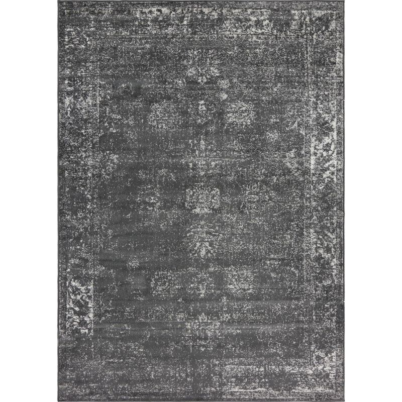 Unique Loom 7' 0 x 10' 0 Sofia Casino Dark Gray Area Rug