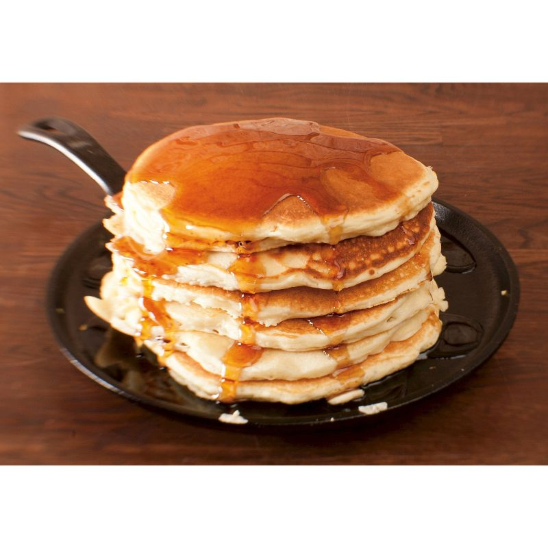 Lodge 10.5" Cast Iron Griddle: Preseasoned Nonstick Crepe Pan, Smooth Surface & Gas Compatible, Hand Wash, Black