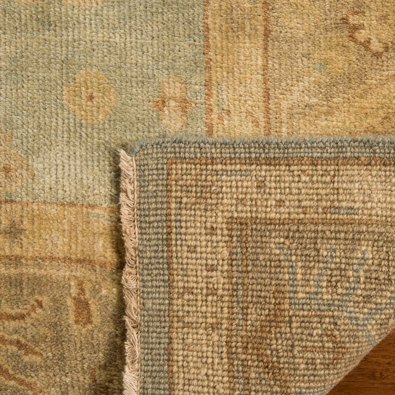 Oushak OSH124 Hand Knotted Area Rug - Light Blue/Beige - 8'x10' - Safavieh.
