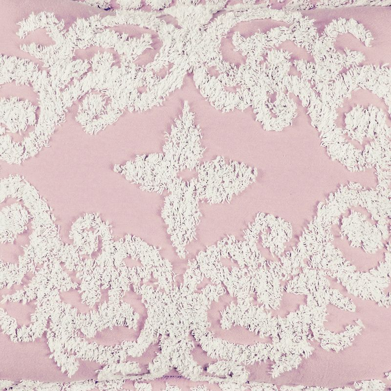 King Florence Collection 100% Cotton Tufted Unique Luxurious Medallion Design Bedspread Pink - Better Trends